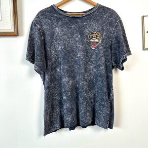 Ed Hardy Grey Wash 100% Cotton Lightweight Tee